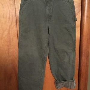 Carharrt Cotton Duck Flannel lined Workpants/Men’s 38x32